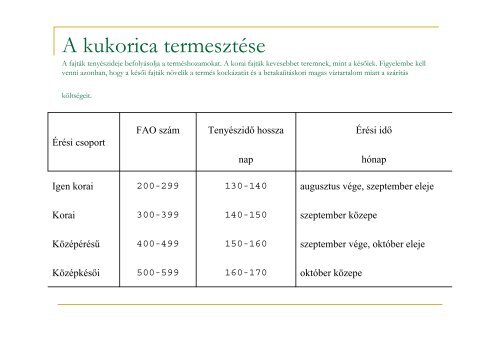 A kukorica termesztése - pkkft.hu