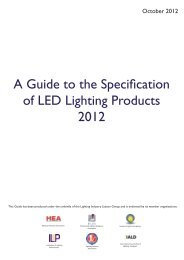 A Guide to the Specification of LED Lighting Products 2012