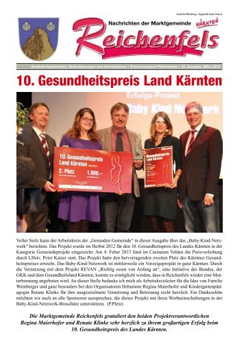 10. Gesundheitspreis Land Kärnten - Marktgemeinde Reichenfels