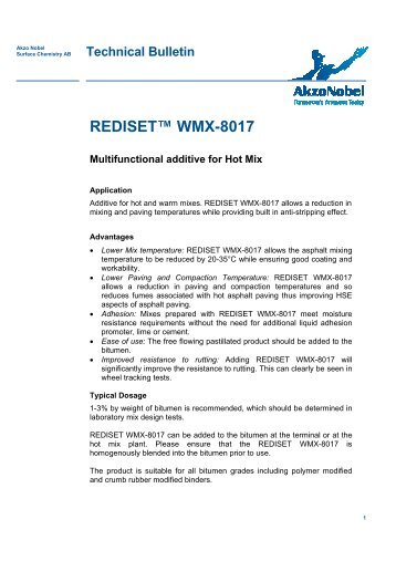 REDISET™ WMX-8017 - Sabita