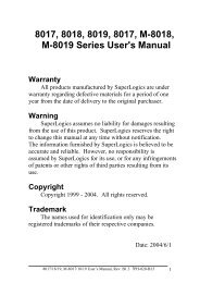 8017, 8018, 8019, 8017, M-8018, M-8019 Series User's Manual