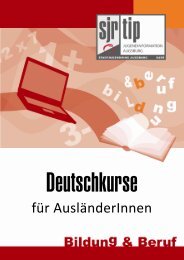 Deutschkurse für AusländerInnen - Stadtjugendring Augsburg
