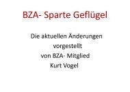 BZA Sparte Geflügel BZA- Sparte Geflügel - VDRP