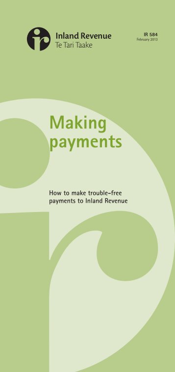 Making payments - Inland Revenue Department