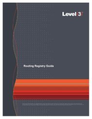 Level 3 Routing Registry Guide (2012) - NETS