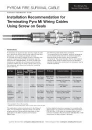 Pyrotenax Pyro MI Wiring Cables Installation - Pentair Thermal ...