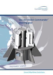 Van der Velden Commander™ steering gear - Van Der Velden Marine