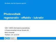 Photovoltaik regenerativ - effektiv - lukrativ