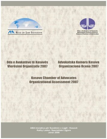Oda e Avokatëve të Kosovës Vlerësimi Organizativ 2007