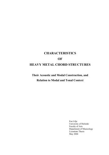 Characteristics of Heavy Metal Chord Structures - Akordi-online
