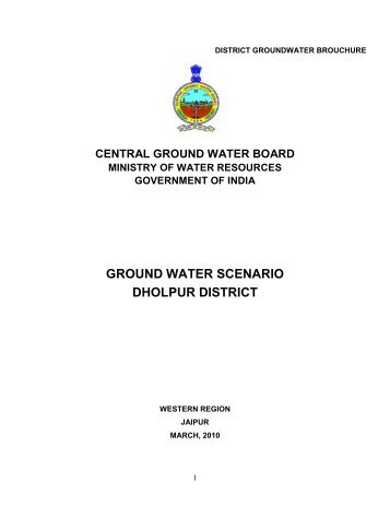 Dholpur - Central Ground Water Board