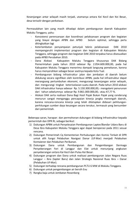 laporan kunjungan kerja komisi v dpr-ri dalam reses masa ...