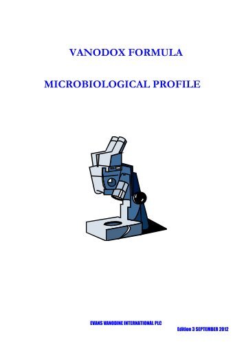 vanodox formula microbiological profile - Evans Vanodine ...