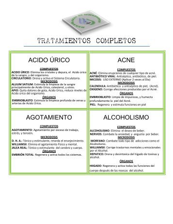 TRATAMIENTOS COMPLETOS - Herbolaria en microdosis