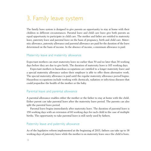 CHILD AND FAMILY POLICY IN FINLAND