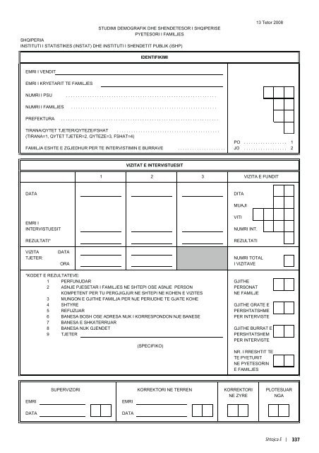 REPUBLIKA E SHQIPËRISË Studimi Demografik dhe ... - INSTAT