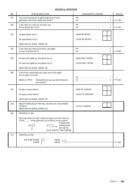 REPUBLIKA E SHQIPËRISË Studimi Demografik dhe ... - INSTAT