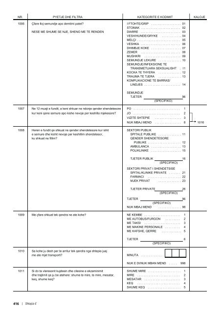 REPUBLIKA E SHQIPËRISË Studimi Demografik dhe ... - INSTAT