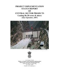 Project Implementation Status Report on Central - Ministry of ...