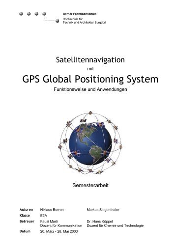 GPS Global Positioning System - niklausburren.ch