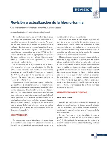 Revisión y actualización de la hiperuricemia - Revista Medicina ...