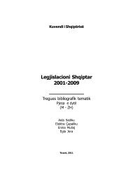 Legjislacioni Shqiptar 2001-2009