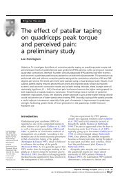 The effect of patellar taping on quadriceps peak torque and ...