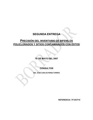 Informe Intermedio - siscop - Instituto Nacional de Ecología