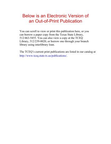 Groundwater Contamination Case from TCEQ (Table 1) - Texas ...