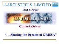 AARTI STEELS LIMITED - Team Orissa