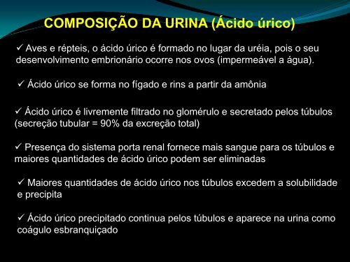 Função Renal nas aves - UFF