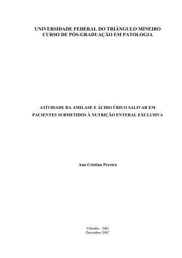 Atividade da amilase e ácido úrico salivar em pacientes ... - UFTM