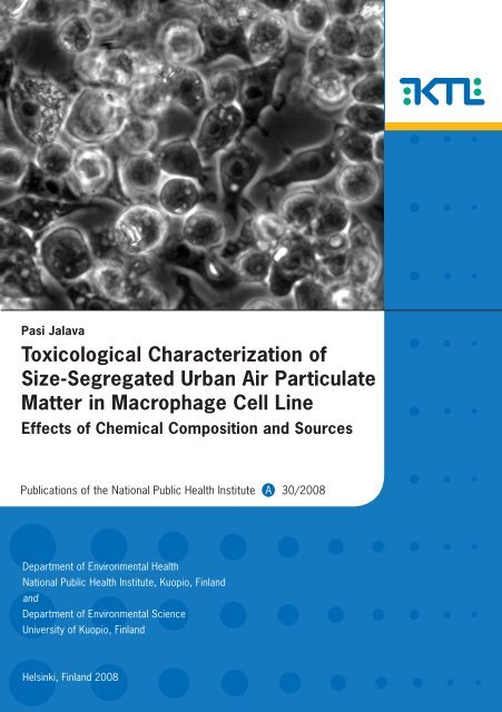 Toxicological Characterization of Size-Segregated Urban Air ...