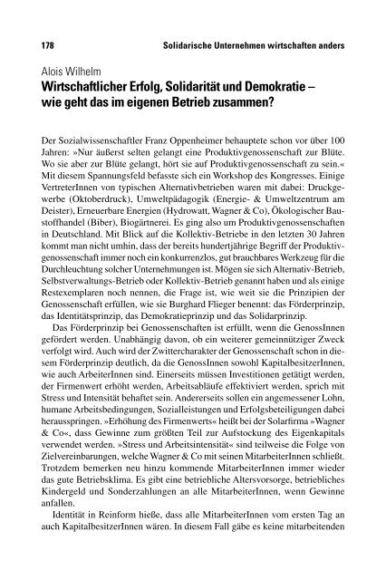 Sven Giegold / Dagmar Embshoff (Hrsg.) Solidarische ... - VSA Verlag