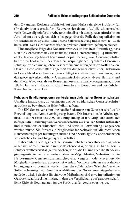 Sven Giegold / Dagmar Embshoff (Hrsg.) Solidarische ... - VSA Verlag