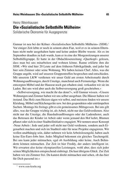 Sven Giegold / Dagmar Embshoff (Hrsg.) Solidarische ... - VSA Verlag