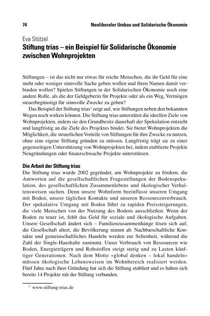 Sven Giegold / Dagmar Embshoff (Hrsg.) Solidarische ... - VSA Verlag