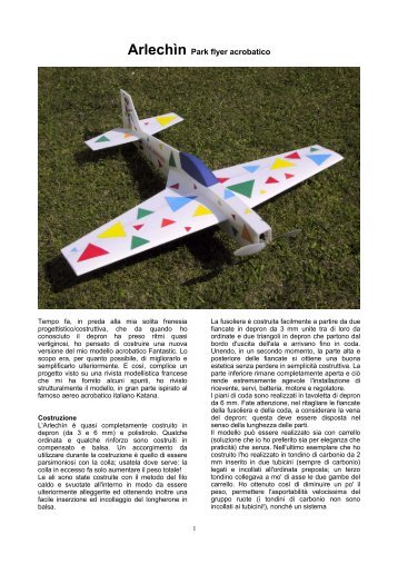 Arlechìn, park flyer acrobatico (Modellistica Int ... - Emanuele Stival