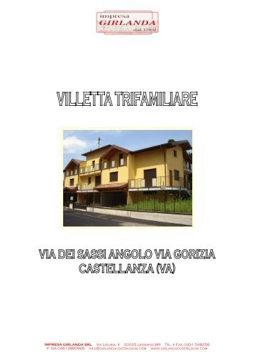 IMPRESA GIRLANDA SRL Via Liguria, 4 20025 Legnano (MI) Tel. e ...