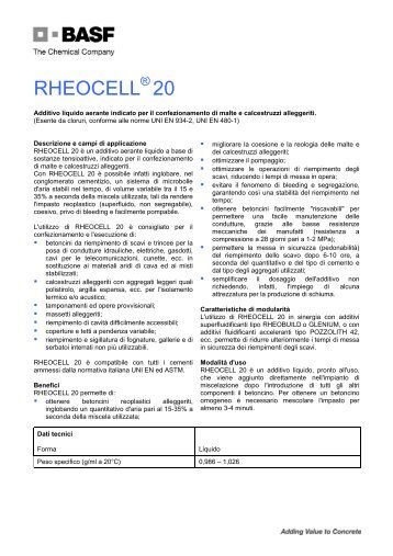 RHEOCELL 20 - BASF Construction Chemicals Italia S.p.A.