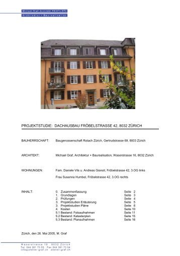 Projektstudie Dachausbau Rotach - Michael Graf Architekt FH SIA ...