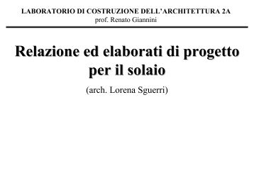 Progetto del solaio