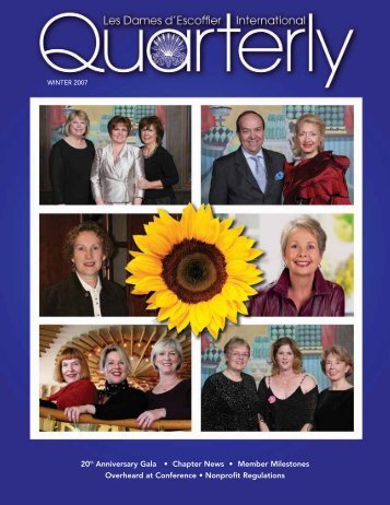 20th Anniversary Gala • Chapter News • Member Milestones ...