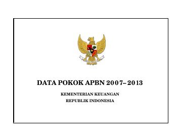 DATA POKOK APBN 2007–2013