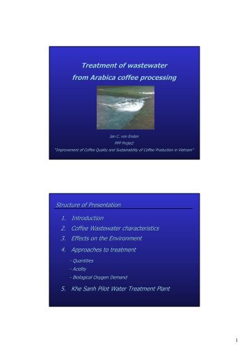 Treatment of wastewater from Arabica coffee processing