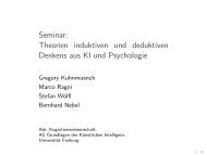 Seminar: Theorien induktiven und deduktiven Denkens aus KI und ...