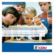Das neue Kinderbildungsgesetz (KiBiz). - CDU Landtagsfraktion NRW