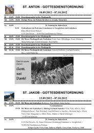 ST. ANTON - GOTTESDIENSTORDNUNG 01.05.2012 - 28.05.2012 ...