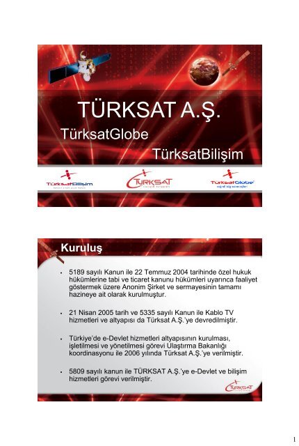 TÜRKSAT Uygulamaları