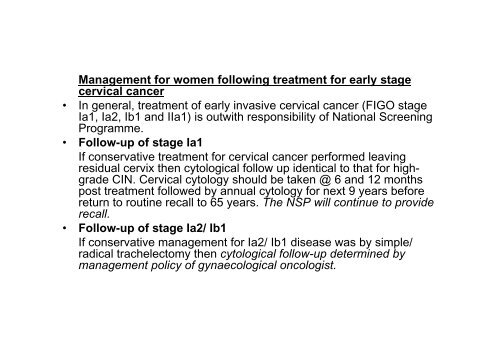 Colposcopy and Programme Management - Cytology Training Centre